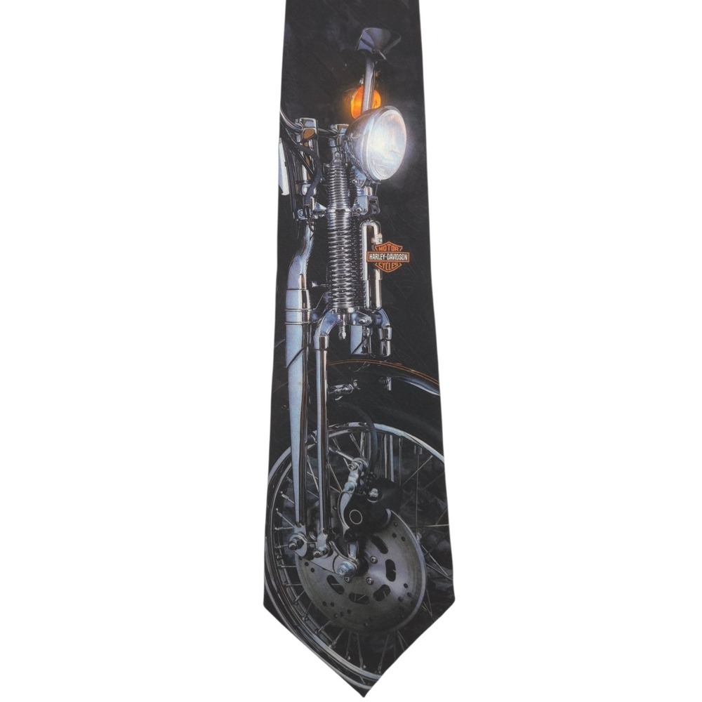 Vintage 1994 Harley Davidson Motorcycle Neck Tie Ralph Marlin Biker Made in‎ USA
